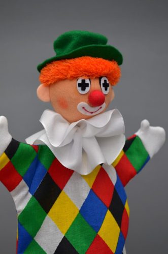 Bohóc (55cm) 3 az 1-ben báb