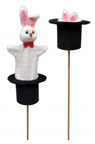 Nyuszi kalapban (59cm) 3 az 1-ben báb