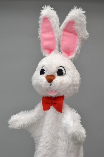 Nyuszi kalapban (59cm) 3 az 1-ben báb