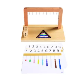 Montessori - Gyöngykészlet kerettel 1-9