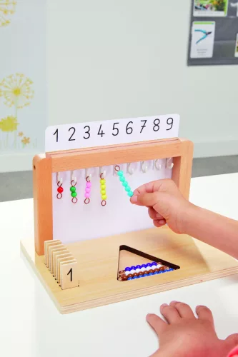 Montessori - Gyöngykészlet kerettel 1-9