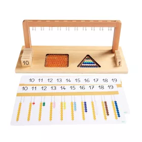 Montessori - Gyöngykészlet kerettel 10-19