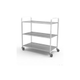 3 polcos acél tolókocsi