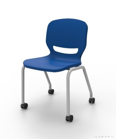 Fémlábas, kerekes ergonómikus szék, 6-os méret