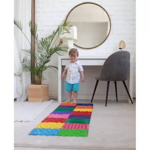 Szenzoros Ortopédiai Masszázsszőnyeg – 16 elemes Puzzle MEGA MIX Készlet