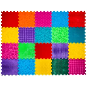   Szenzoros Ortopédiai Masszázsszőnyeg – 20 elemes Puzzle MEGA MIX Készlet