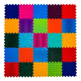   Szenzoros Ortopédiai Masszázsszőnyeg – 25 elemes Puzzle MEGA MIX Készlet