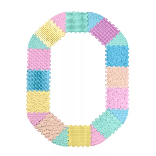 Szenzoros Masszázsszőnyeg – 12+8 elemes MEGA MIX Pastel Puzzle Készlet