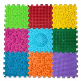 Szenzoros Masszázsszőnyeg – 9 elemes MIX Puzzle Készlet