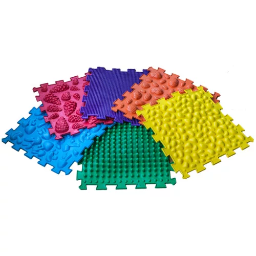 Szenzoros Masszázsszőnyeg – 9 elemes MIX Puzzle Készlet