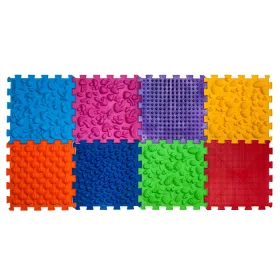   Szenzoros Ortopédiai Masszázsszőnyeg – 8 elemes Puzzle MIX Készlet
