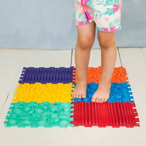 Tengerfenék Szenzoros Masszázsszőnyeg – 6 elemes Puzzle Készlet