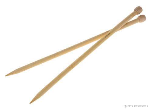 Bambusz kötőtű, 12-es, kb. 400 mm, 1 pár
