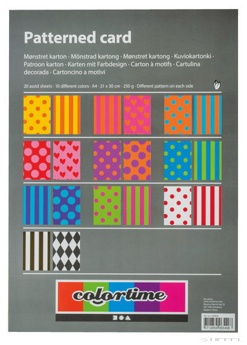 Mintás karton tömb, DIN A4, 20 lap