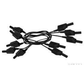 PASCO Burkolt fekete patch vezeték, 5 db