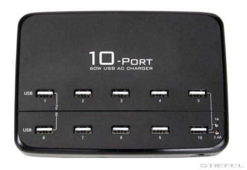PASCO USB töltőállomás, 10 portos