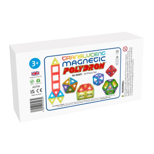 Átlátszó Mágneses Polydron Készlet