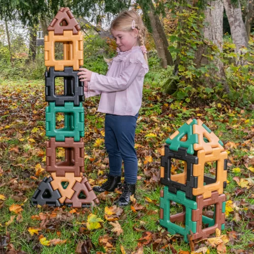 Óriás Polydron Természetes színek - kis készlet 