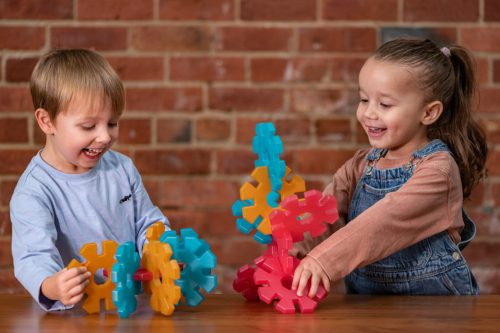Első átlátszó Polydron Octoplay készletem - osztálykészlet