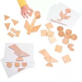 Tangram játék - natúr