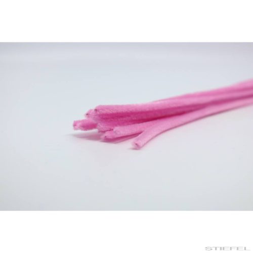 Zsenília drót, 10 db/csomag, rózsaszín, 30 cm
