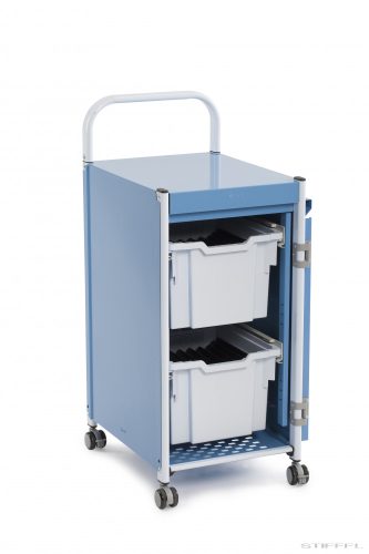PowerTrolley guruló szekrény 2 db PowerTray extra mély fiókkal, 20 db tablethez