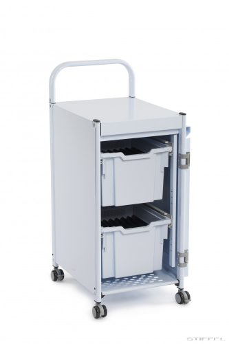 PowerTrolley guruló szekrény 2 db PowerTray extra mély fiókkal, 20 db tablethez