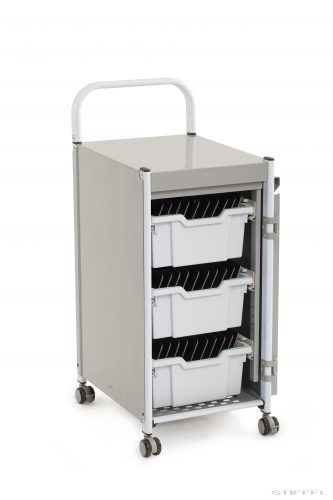 PowerTrolley guruló szekrény 3 db mély PowerTray fiókkal, 30 db tablethez