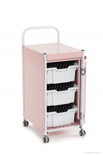 PowerTrolley guruló szekrény 3 db mély PowerTray fiókkal, 30 db tablethez
