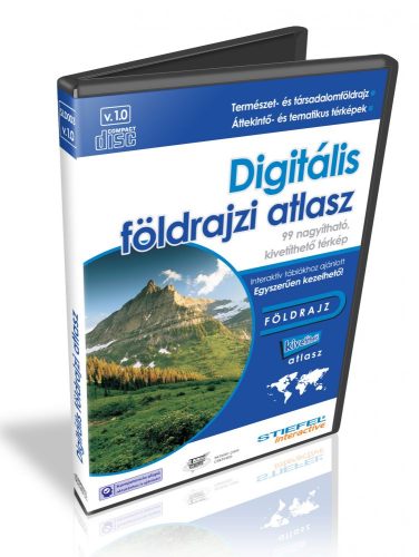 Digitális földrajzi atlasz CD 3 gépes licenc - akkreditált tananyag