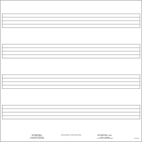   Mágneses fehértábla-fólia, hangjegyvonalazással, 97x99 cm