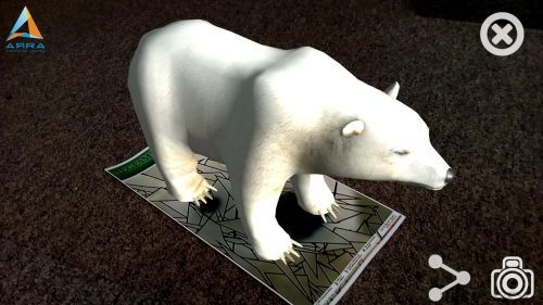 Jegesmedve AR marker - kiterjesztett valósággal