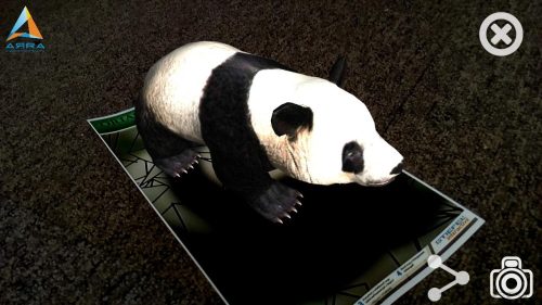 Óriáspanda AR marker - kiterjesztett valósággal