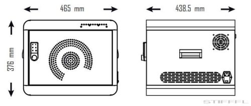 TeachBusTwelve 12 db tablet tárolására és töltésére alkalmas, hordozható szekrény