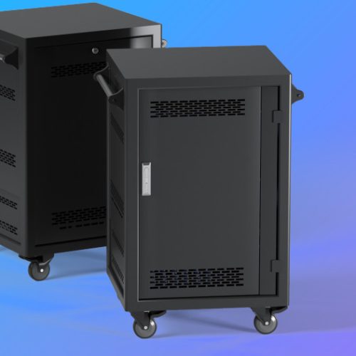 TeachBusSix 36 db Tablet/notebook/laptop tároló, guruló szekrény beépített hűtőventilátorral +PowerManagementSystem