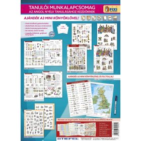   Tanulói munkalapcsomag angol, kezdő 5 db Fixi tan. ml., angol abc A3 alátéttel és kék filctollal