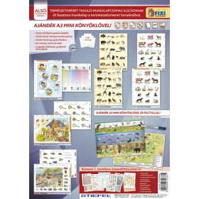   Tanulói munkalapcsomag természetismeret alsós, 5 db tan. ml., Mo. állatai A3 al., kék filctollal