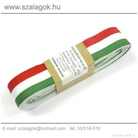 Nemzeti színű szalag kokárdához