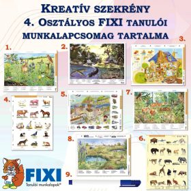 Fixi 4. osztályos csomag, A4-es méretben