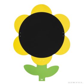 Kültéri virág alakú rajztábla, sárga (100x80 cm)