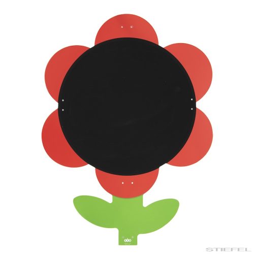 Kültéri virág alakú rajztábla, piros