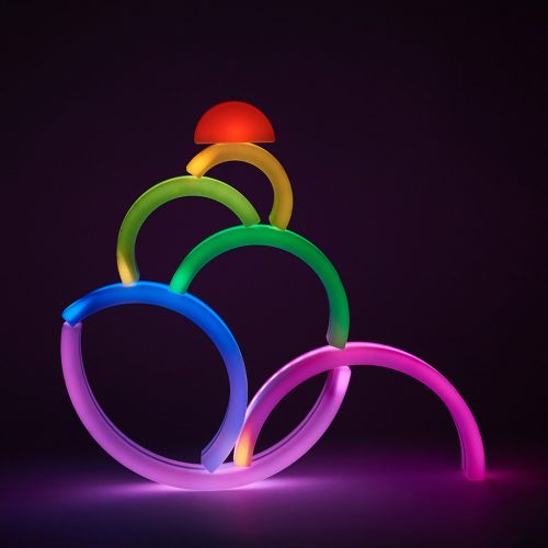 Szivárványos világító ívek