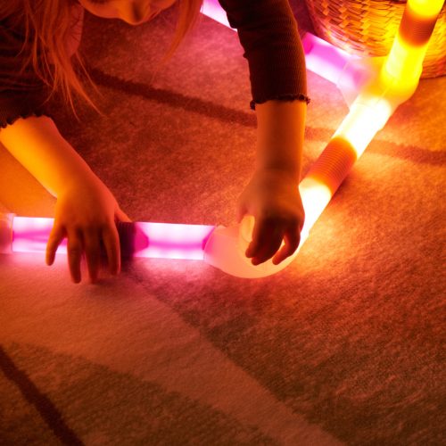 Világító hengerek és csatlakozók készlet