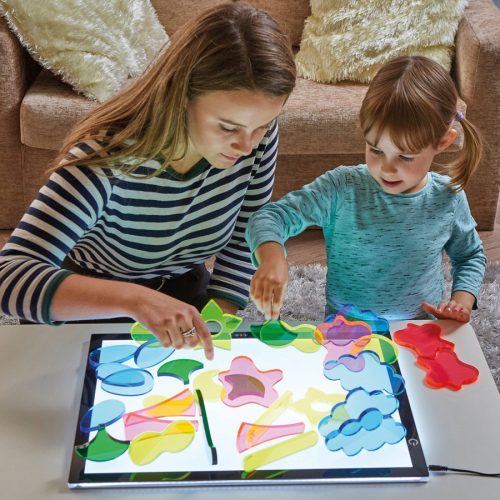 Átlátszó színes formák világító táblához