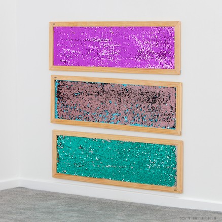 Flitteres tábla, nagy méretű, ezüst