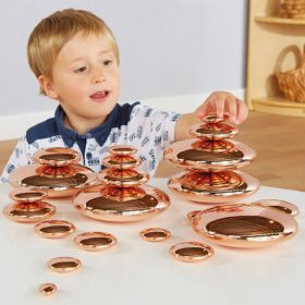 Tükröződő kavicsok, bronz színben (4db)