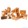 Fémes építő elemek, rose gold, többféle kiszerelésben (16db)