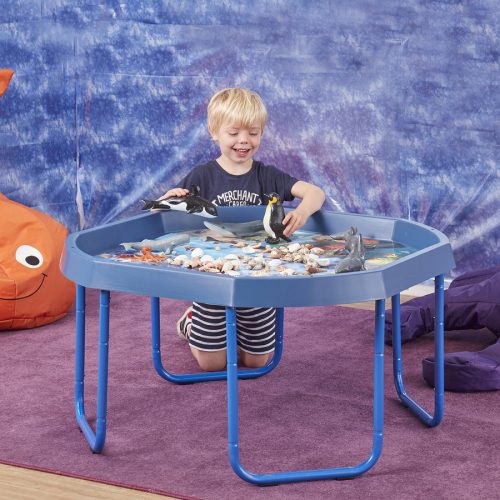 Állítható magasságú állvány a tereptálcához, kék