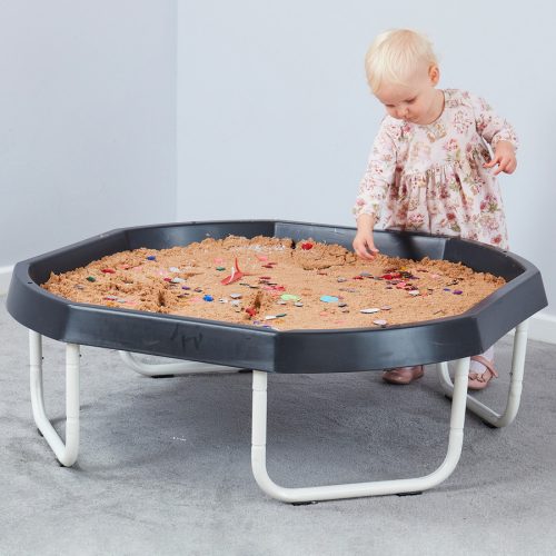 Állítható magasságú állvány a tereptálcához, krémszínű