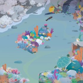 Korallzátony szőnyeg a Rugged tereprobothoz